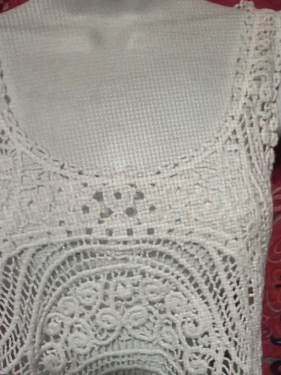Ralph Lauren Cream Crochet Detail Tank - Picture 3 of 4